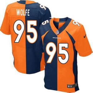 Jerseys Factory Cheap Nike Broncos #95 Derek Wolfe Orange/Navy B