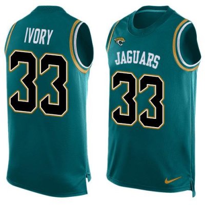 Jerseys Factory Cheap Nike Jaguars #33 Chris Ivory Teal Green Te