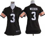 Jerseys Factory Cheap Nike Browns #3 Brandon Weeden Brown Team C