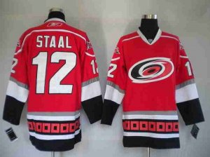 Jerseys Factory Cheap Hurricanes #12 Eric Staal Embroidered Red