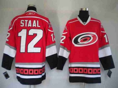 Jerseys Factory Cheap Hurricanes #12 Eric Staal Embroidered Red