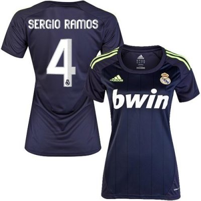 Jerseys Factory Cheap Women's Real Madrid #4 Sergio Ramos Away S