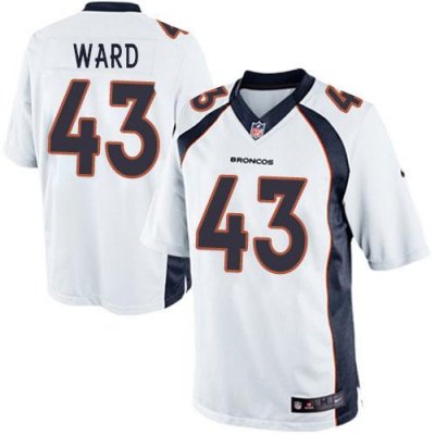 Jerseys Factory Cheap Nike Broncos #43 T.J. Ward White Men's Sti
