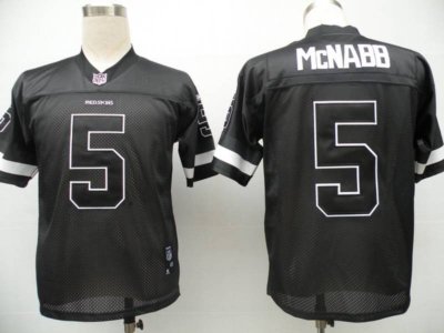 Jerseys Factory Cheap Redskins #5 Donovan McNabb Black Shadow St