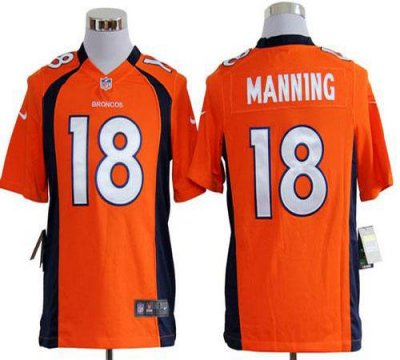 Jerseys Factory Cheap Nike Broncos #18 Peyton Manning Orange Tea