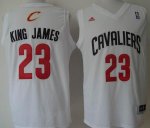 Jerseys Factory Cheap Cavaliers #23 LeBron James White "King Jam