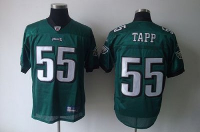 Jerseys Factory Cheap Eagles #55 Darryl Tapp Green Stitched NFL