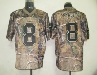Jerseys Factory Cheap Rams #8 Sam Bradford Camouflage Embroidere