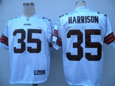 Jerseys Factory Cheap Browns #35 Jerome Harrison White Stitched
