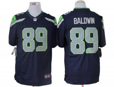 Jerseys Factory Cheap Nike Seahawks #89 Doug Baldwin Steel Blue