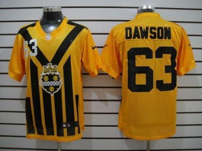 Jerseys Factory Cheap Nike Steelers #63 Dermontti Dawson Gold 19