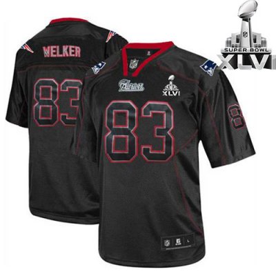 Jerseys Factory Cheap Patriots #83 Wes Welker Lights Out Black S