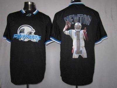 Jerseys Factory Cheap Nike Panthers #1 Cam Newton Black Men's NF