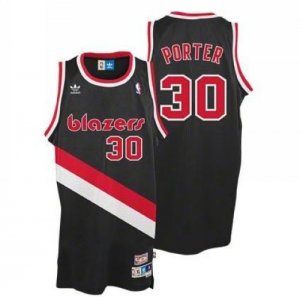 Jerseys Factory Cheap Blazers #30 Terry Porter Black Throwback S