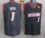 Jerseys Factory Cheap Heat #1 Chris Bosh Black Crazy Light Final