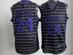 Jerseys Factory Cheap Lakers #24 Kobe Bryant Black/Grey Groove S