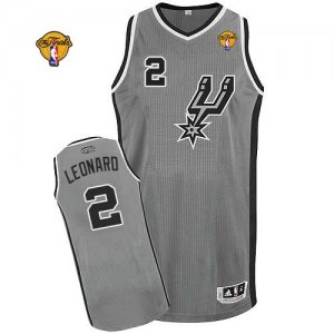 Jerseys Factory Cheap Spurs #2 Kawhi Leonard Grey Alternate Fina