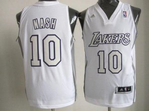 Jerseys Factory Cheap Lakers #10 Steve Nash White Big Color Fash
