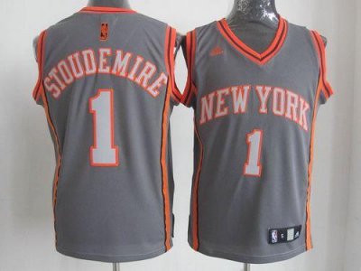 Jerseys Factory Cheap Knicks #1 Amare Stoudemire Grey Graystone