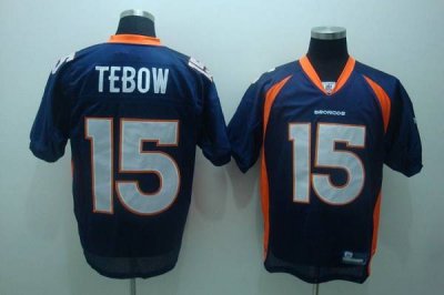 Jerseys Factory Cheap Broncos #15 Tim Tebow Blue Stitched NFL Je