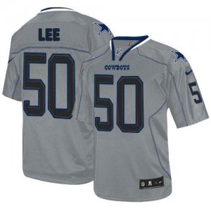 Jerseys Factory Cheap Nike Cowboys #50 Sean Lee Lights Out Grey