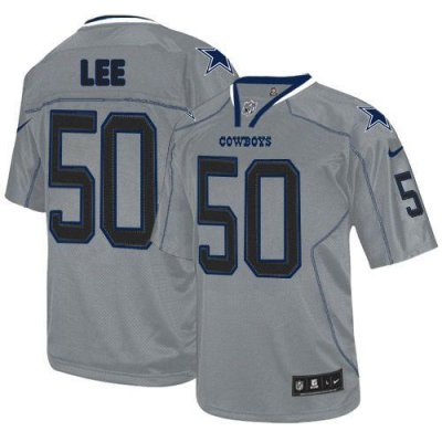 Jerseys Factory Cheap Nike Cowboys #50 Sean Lee Lights Out Grey