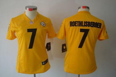 Jerseys Factory Cheap Nike Steelers #7 Ben Roethlisberger Gold W