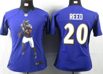 Jerseys Factory Cheap Nike Ravens #20 Ed Reed Purple Team Color