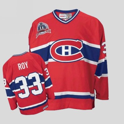 Jerseys Factory Cheap Canadiens #33 Patrick Roy Embroidered Red