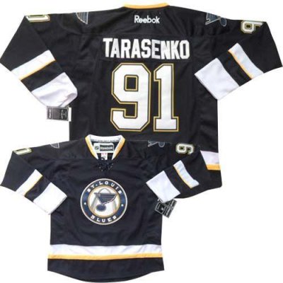 Jerseys Factory Cheap Blues #91 Vladimir Tarasenko Dark Blue Thi