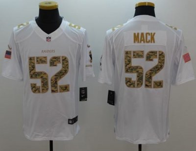 Jerseys Factory Cheap Nike Raiders #52 Khalil Mack White Men's S