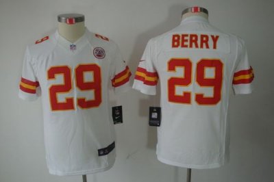 Jerseys Factory Cheap Nike Chiefs #29 Eric Berry White Youth Emb
