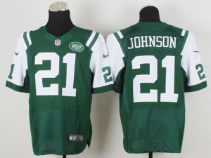 Jerseys Factory Cheap Nike Jets #21 Chris Johnson Green Team Col