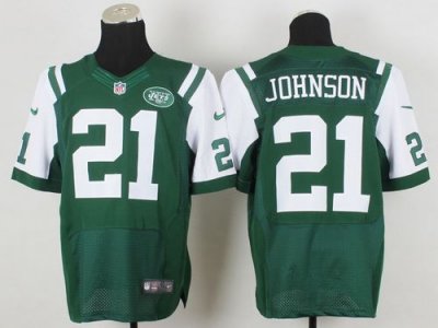 Jerseys Factory Cheap Nike Jets #21 Chris Johnson Green Team Col