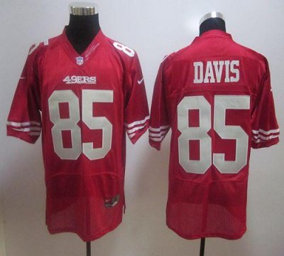 Jerseys Factory Cheap Nike 49ers #85 Vernon Davis Red Stitched N