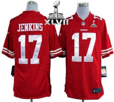 Jerseys Factory Cheap Nike 49ers #17 A.J. Jenkins Red Team Color
