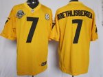 Jerseys Factory Cheap Nike Steelers #7 Ben Roethlisberger Gold W