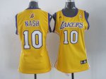 Jerseys Factory Cheap Lakers #10 Steve Nash Yellow Women's Home
