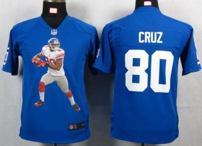 Jerseys Factory Cheap Nike Giants #80 Victor Cruz Royal Blue Tea