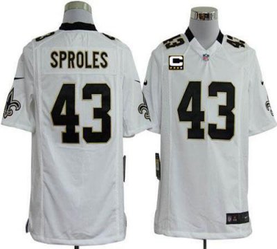 Jerseys Factory Cheap Nike Saints #43 Darren Sproles White With