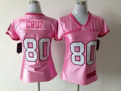 Jerseys Factory Cheap Nike Giants #80 Victor Cruz New Pink Women