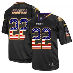 Jerseys Factory Cheap Nike Vikings #22 Harrison Smith Black Men'