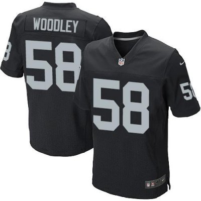Jerseys Factory Cheap Nike Raiders #58 LaMarr Woodley Black Team