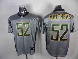 Jerseys Factory Cheap Packers #52 Clay Matthews Grey Shadow Stit