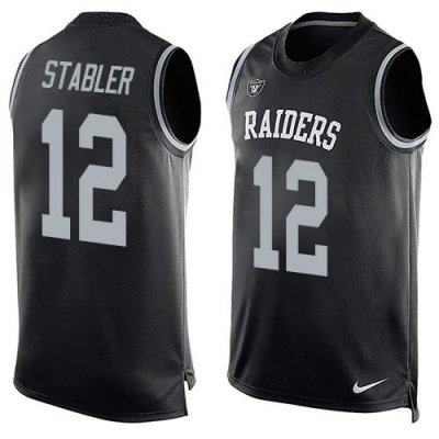 Jerseys Factory Cheap Nike Raiders #12 Kenny Stabler Black Team