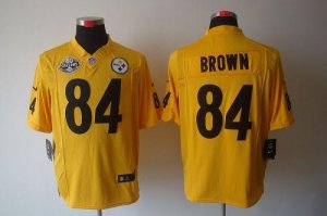 Jerseys Factory Cheap Nike Steelers #84 Antonio Brown Gold With