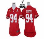 Jerseys Factory Cheap Nike 49ers #94 Justin Smith Red Team Color