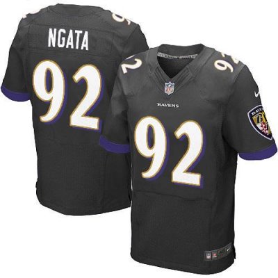 Jerseys Factory Cheap Nike Ravens #92 Haloti Ngata Black Alterna