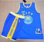 Jerseys Factory Cheap Warriors #30 Stephen Curry Blue Throwback