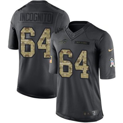 Jerseys Factory Cheap Nike Bills #64 Richie Incognito Black Men'